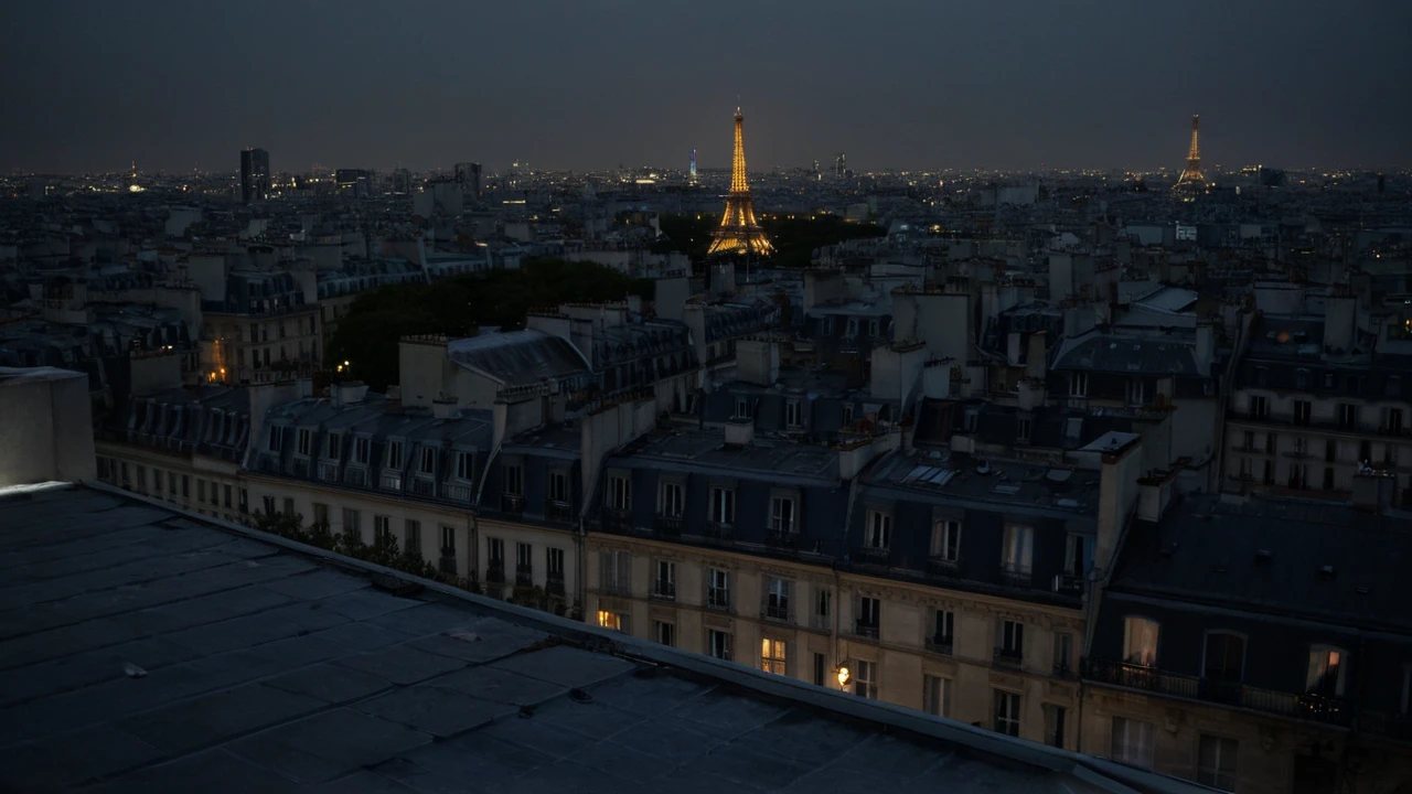 Vue nocturne de Paris (Île-de-France)