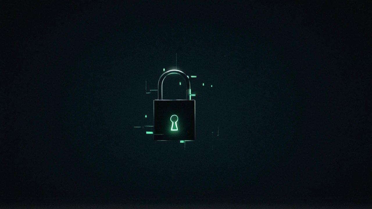 Illustration abstraite de confidentialité numérique (cadenas)